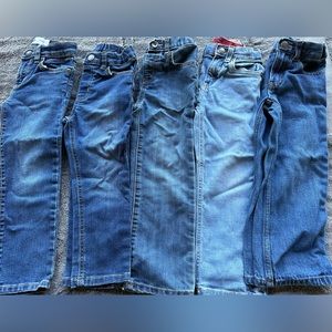 Lot of 5 Boys Jeans Size 4T - Brand Names